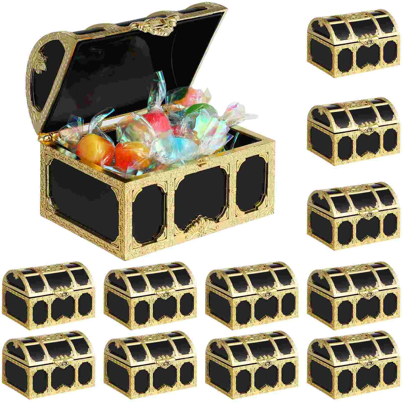 Сандъци със съкровища Кутии за бонбони Лечение на пиратски кутии Трик или лечение Сватба Birhtday бонбони подарък кутия Хелоуин парти декорация