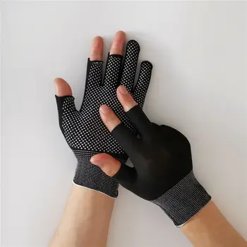 1 чифт ръкавици против хлъзгане Пролет лято лед хладен дишащ слънцезащитен крем против плъзгане отворен/половин пръсти колоездене спортни ръкавици
