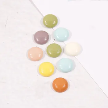 10 бр. 14x5mm акрилни бонбони цвят половин кръг обеци бижута аксесоари за DIY ръчно изработени материали бижута вземане