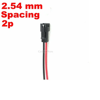 100 бр. Разстояние 2.54 mm 2P женски / мъжки SM LED конектор за захранващ кабел (10cm, 15cm, 20cm, 30cm, 40cm, 50cm)