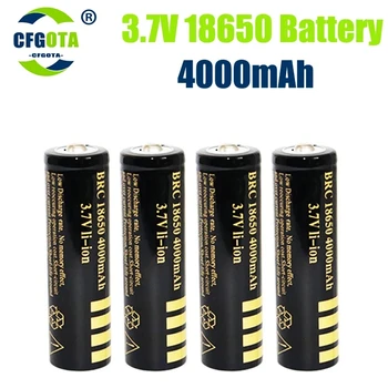 100% Нова оригинална 18650 батерия 3.7 V 4000mAh акумулаторна литиево-йонна батерия за Led фенерче batery + USB зарядно устройство