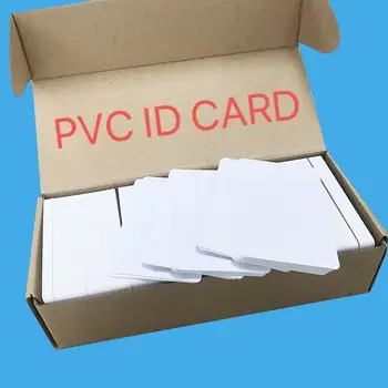 1000 лъскава бяла празна мастиленоструйна карта за печат PVC карта водоустойчива пластмасова лична карта визитка няма чип за Epson за принтер Canon