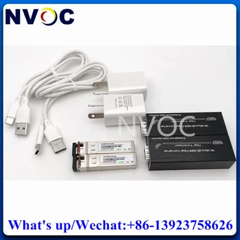 1Ch Micro Mini 4K * 2K@30Hz HDMI оптичен конвертор удължител с 10G SM BIDI 20KM LC SFP модул приемо-предавател, USB зарядно устройство