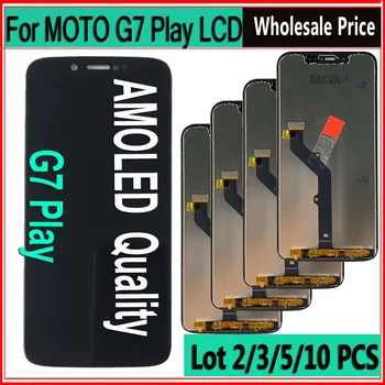 2/3/5/10 Piece / партида LCD за Motorola MOTO G7 Play LCD AMOLED дисплей сензорен екран дигитайзер събрание