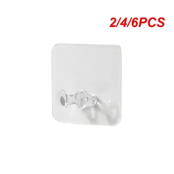 2/4/6PCS Прозрачен кука тел багажник мощност щепсел държач за съхранение стена кука кабел навиване домакински продукти