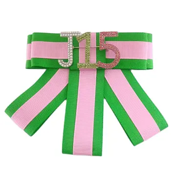 2023 Нова клубна асоциация Нов дизайн лък стил розов зелен кленов лист J15 брошка бижута