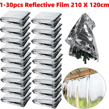 210x120cm Сребърен отразяващ филм Екологична преносима светлина Здрави растения за сигурност покриват оранжерийни покриващи фолийни листове