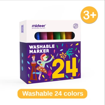 24 цвята Mideer рисунка живопис акварел изкуство маркер писалки съвет четка писалки миещи акварел писалка нетоксичен и безопасен