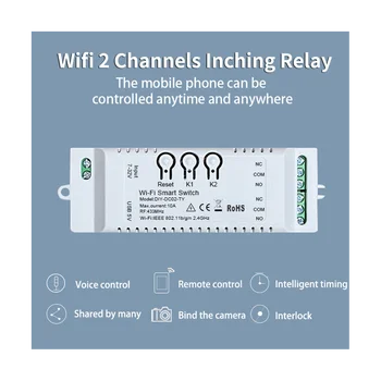 2CH Tuya WiFi Smart Switch DIY таймер 7-32V USB 5V 2.4G WiFi Smartlife модул за домашна автоматизация за Alexa Google Home IFTT
