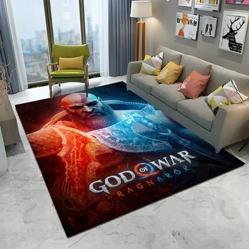 3D Бог на войната игри геймър Kratos HD килим килим за дома хол спалня диван изтривалка декор, детска зона килим нехлъзгащ етаж мат