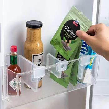 4pcs хладилник съхранение дял борда прибиращ се пластмасов разделител съхранение шина кухненска бутилка може рафт организатор
