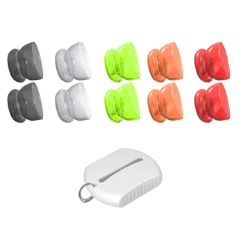 5 чифта накрайници за уши Замяна с втулка за съхранение TPE слушалки капаци Намаляване на шума Слушалки Накрайници за уши Анти приплъзване за Airpods 3/2/1