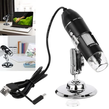 500X / 1000X / 1600X увеличение USB цифров микроскоп с регулируема стойка HD инспекция камера преносим микроскоп