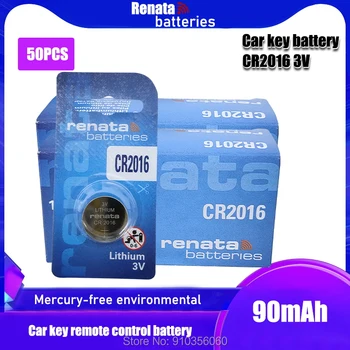 50pcs CR2016 CR 2016 BR2016 DL2016 LM2016 KCR2016 ECR2016 RENATA бутон 3v батерия контрол играчка кола литиева батерия часовник