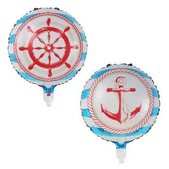 5pcs 18inch пиратски кораб котва рул фолио хелий балони за морски рожден ден декорации Air Globos детски играчки топка