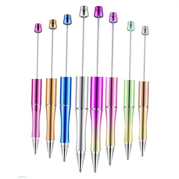 8 парчета разнообразни цветове пера за мъниста многофункционална топка писалка за печат Beadable писалки за водене на бележки офис подарък рисунка изпит резервни