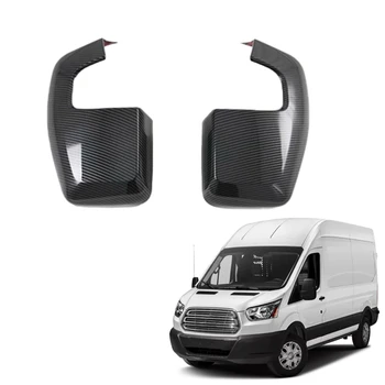 Car Carbon Rear View Side Glass Mirror Cover Trim Side Mirror Caps for Ford Transit 2017 Tourneo Custom 2016