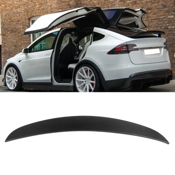 Carbon Fiber Rear Trunk Spoiler Wing Модификация на автомобила, подходяща за Tesla Model X 2014 2015 2016 2017 2018 2019 Спойлер универсално крило