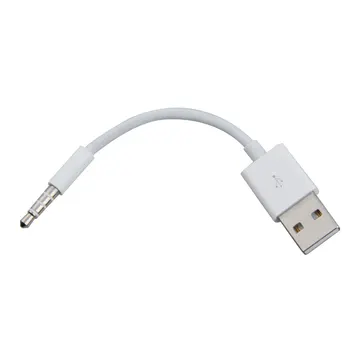 Charger Data USB 3.5mm синхронизиращ аудио кабел за iPod Shuffle 3rd 4th Gen