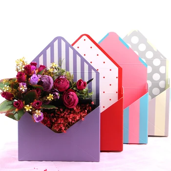 Creative плик цвете съхранение кутия, сватба годежно парти декорация, опаковка подарък, ивици хартия опаковъчна кутия, на едро