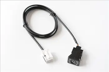 DIY 12Pin щепсел към 3.5MM жак Aux кабел аудио комплект адаптер за Mercedes Comand APS НТЗ CD20 30 50(6.5)