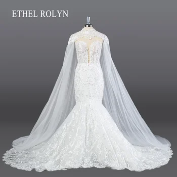 ETHEL ROLYN русалка сватбени рокли за жени 2023 Sequined мъниста бродерия съд влак луксозна сватбена рокля Vestidos De Novia