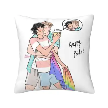 Happy Pride Fashion Sofa Throw Pillow Cover Калъфка за възглавница Heartstopper Alice Oseman Gay Pride Month Happy Pride Queer Lgbtq Nick