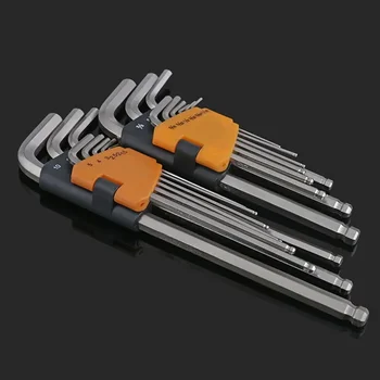 HOTXYZRInch вътрешен шестоъгълник гаечен ключ комплект отвертка комплект вътрешен шестнадесетичен винтов ключ специален комплект инструменти за рамо със средна дължина