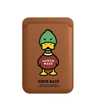 NEW Human Made Standing Duck Fashion Brand Cartoon Anime Mobile Phone Back Clip Magsafe Magnetic PU Pickup Pack