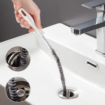 Pipe драгиране четка дълго чиста кухня баня коса канализация мивка почистване дренажна тръба гъвкави чисти запушване щепсел дупка отстраняване инструмент