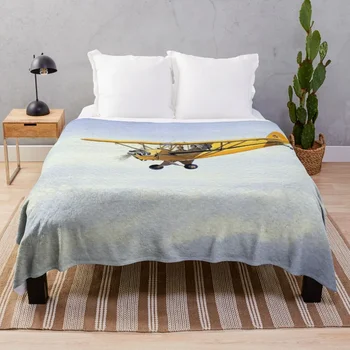 Piper J-3 Cub Throw Blanket Обща стая Essentials Коса Меки одеяла за дивани Спално бельо Одеяла