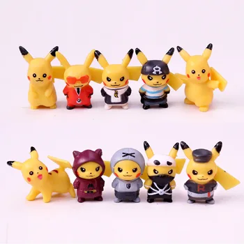 Pokemon Mini Pikachu Riman Периферна кукла Малки орнаменти Ninja Series Pok É Mon Модел Случайни аксесоари за кутии Играчки Оригиналност