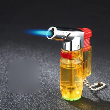 Portable Torch Jet Gun запалка Надуваеми ветроупорни пламък за многократна употреба запалки за пури Мини за барбекю Кухненски запалки на открито