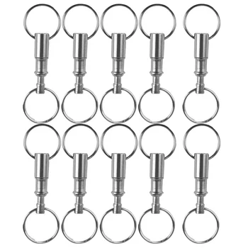 Pull-Apart Key Split Rings Easy Detach Double Spring Split Snap Seperate Chain Key Аксесоар