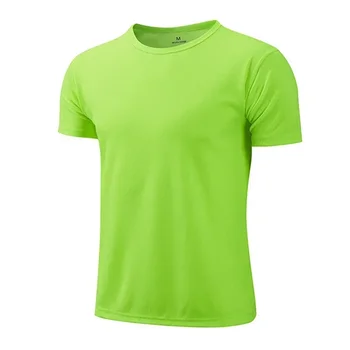 Shirt T Quick T-shirt Short Sleeve Men Fitness Sport Gym Jersey Clothes Running Football Training Културизъм Top Dry