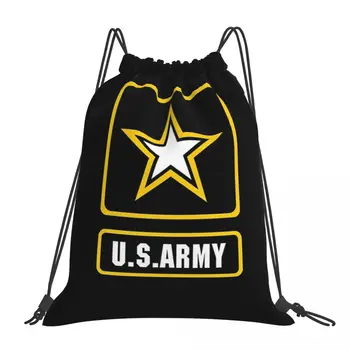 US Army раници случайни преносими шнур чанти шнур пакет джоб Sundries чанта BookBag за мъж жена училище
