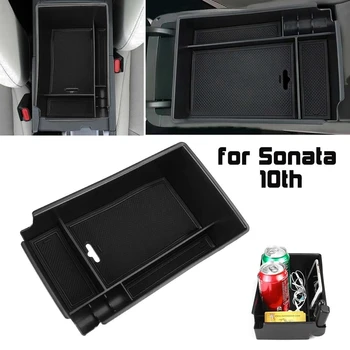 Автомобилен централен подлакътник Кутия за съхранение Централна конзола Организатор Държач за кутия за съхранение на тави за Hyundai Sonata DN8 10Th 2020 2021