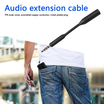 Аудио удължителен кабел 3.5 мм жак мъжки към женски стерео AUX кабел лек усилвател лесно носене за слушалки