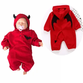 бебешко облекло Хелоуин M0NSTER Fun 0ne парче топло руно бебе новородено бебе комплект дъга бебе момиче