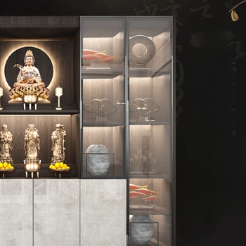 Бог кабинет Буда ниша с врата Avalokitesvara поклонение кабинет Бодхисатва Бог на богатството кабинет