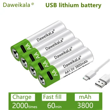 Бързо зареждане 1.5VAAA литиево-йонна батерия с капацитет 3000mah и USB акумулаторна литиева USB батерия за играчка клавиатура