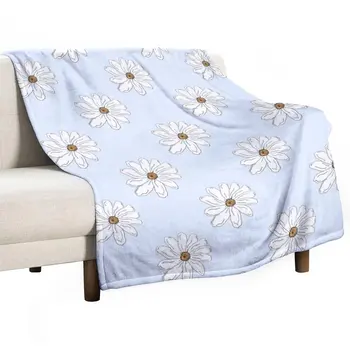 бяла маргаритка Хвърли одеяло за пътуване Спално бельо
