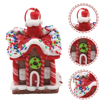 Висящ декор от тавана Коледа Gingerbread House Goblincore стая мини декори