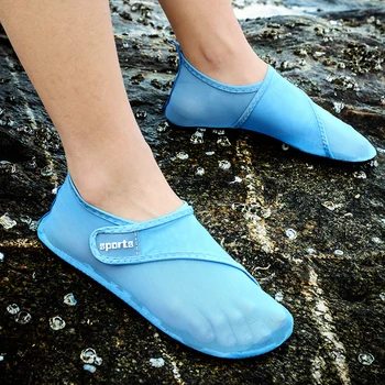 Двойки Дишащи бързосъхнещи обувки за водни спортове Прозрачна плувна мрежа Аква обувки Мъже Жени Открит плаж сърф обувки