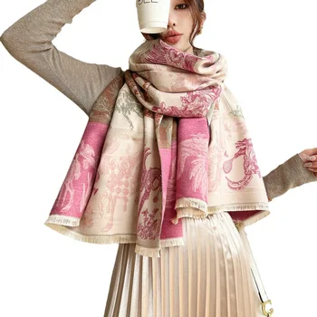 Дебели зимни жени шал топъл шал и обвийте кашмирени шалове одеяло Bufanda Echarpe пончо Пашмина Фашон дизайн аксесоари