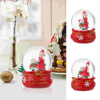 Декоративен Дядо Коледа сняг вода глобус светлина сняг глобус десктоп Коледа украшение случаен стил