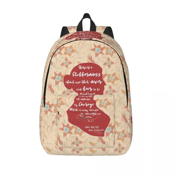 Джейн Остин гордост и предразсъдъци цитат платно раници за жени мъже колеж ученици Bookbag побира 15 инчов лаптоп чанти