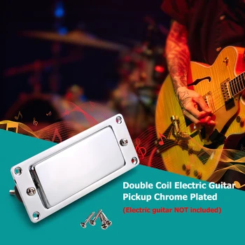 Електрическа китара пикап врата мост двойна намотка мини Humbucker пикап комплект съвместим с LP хромирани на китара аксесоари