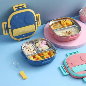 Кутия за обяд от неръждаема стомана, чиния за хранене, кутия за обяд с форма на робот
