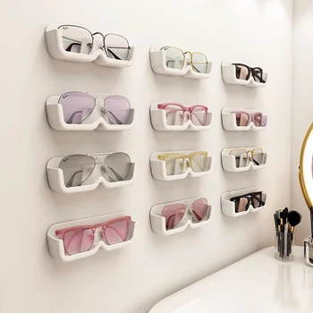 Кутия за съхранение на очила Гардероб Монтирани на стената Слънчеви очила без дупки Дисплей подпори Нощно шкафче Анти-налягане Слънчеви очила Рафт